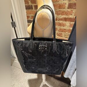 Kate Spade Black Polyvinyl Tote Bag